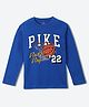 Wear Your Mind Cotton Knit Full Sleeves Pike Text Printed Tee - Royal Blue