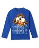 Wear Your Mind Cotton Knit Looney Tunes Featuring Full Sleeves Tasmanian Devil Character Printed Tee - Royal Blue