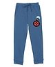Wear Your Mind Cotton Knit Marvel Featuring Spider Bomb  Printed Jogger - Royal Blue