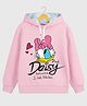 KUCHIPOO Fleece Knit Full SleevesDisney Featuring  Daisy Duck Printed Light Winter Hoodies - Pink