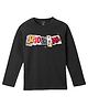 Wear Your Mind Cotton Knit Marvel Featuring Full Sleeves Spiderman Text Printed Tee - Black