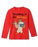 Wear Your Mind Cotton Knit Disney Winnie The Pooh & Friends Featuring Character & Typography Printed Tee  - Red