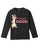 Wear Your Mind Cotton Disney Winnie The Pooh & Friends Featuring Full Sleeves Rabbit Character Printed Tee - Black