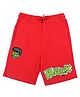 Wear Your Mind Cotton Marvel Featuring Hulk Character & Text Printed Short - Red