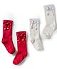 Babyoye Bamboo Knit Ankle Length Socks With Bow Applique Pack Of 2 - Red & White