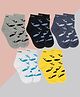 Neska Moda Cotton Elastane Pack Of 3 Sea Life Designed Socks - Multi Colour