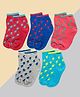 Neska Moda Cotton Elastane Pack Of 5 Abstract Designed Socks - Multi Colour