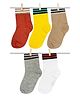 Neska Moda Cotton Elastane Pack Of 5 Striped Socks - Multi Colour