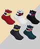 Neska Pack Of 5 Cotton Elastane Abstract Printed Ankle Socks - Multi Colour