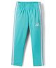 Adidas Kids Full Length Track Pant With Tape Detailing & Logo Print - Light Blue