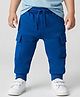 Babyoye 100% Cotton Knit Full Length Lounge Pant With Animal Embriodery - Blue