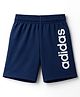 Adidas Kids Knitted Shorts Logo Print - Navy Blue