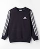 ADIDAS KIDS Cotton Knit Full Sleeves Sweatshirt With Tape Detailing - Black