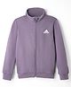 ADIDAS KIDS Cotton Knit Full Sleeves SweatJacket with Logo Graphic - Purple