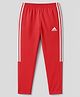 ADIDAS KIDS Knit Full Length Track Pant with Tape Detailing - Red