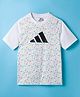 ADIDAS KIDS Knit Half Sleeves Printed T-Shirt - White