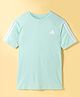 ADIDAS KIDS Knit Half Raglan Sleeves Solid T-Shirt With Tape Detailing - Turquoise