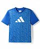 ADIDAS KIDS Cotton Knit Half Sleeves T-Shirt with Logo Graphic - Blue