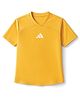 ADIDAS KIDS Knit Half Sleeves T-Shirt with Logo Graphic - Mustard
