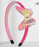 Asthetika Beads Embellished Bow Applique Detailed Hair Band - Pink