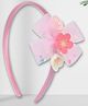 Asthetika Floral & Bow Applique Detailed Hair Band - Pink