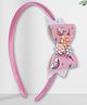 Asthetika Floral & Bow Applique Detailed Hair Band - Pink