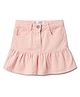 Tales & Stories Cotton Woven Solid Pleated Skirt - Pink