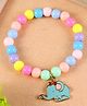 Asthetika Elephant Charm Detailed Beaded Bracelet - Multi Colour