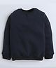 BAATCHEET Fleece Knit Full Sleeves Solid Light Winter Sweatshirt - Black