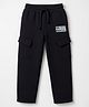 Pine Kids Knit Full Length Lounge Pant With Find Your Adventure Text Print With Pockets - Black