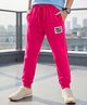 Pine Kids Knit Full Length Lounge Pant With Text Badge - Red