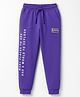 Pine Kids Knit Full Length Lounge Pant With Find Your Adventure Text Print - Purple