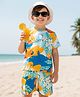 OLLINGTON ST. Cotton Printed  Co-ord Set Of Half Sleeves T-Shirt & Shorts - Multicolor