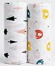 LazyToddler Muslin Premium Swaddle for Newborn Size 100x115cm Pack of 2 (Teddy , New Star)
