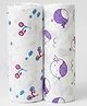 LazyToddler Muslin Premium Swaddle for Newborn Size 100x115cm Pack of 2 (New Star , Blue Dino)