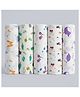 LazyToddler Muslin Premium Swaddle for Newborn Size 100x115cm Pack of 5 (RP , Sun , Tree , ELp , Car)