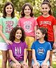 Pine Kids Cotton Knit T-Shirts Graphic Print Multi Colors 5-6 Years