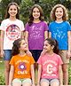 Pine Kids Cotton Knit T-Shirts with Graphic Print Multi Colors 7-8 Years