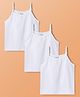 Pine Kids Cotton Lycra Knit Solid Colour Slips Pack Of 3 - White