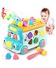 SANJARY Music Activity Bus Baby Toy, Infant Education Learn Car, Sound & Light, Interactive Game, Shape Sorter, Animal Matching Bus Color Design May Vary