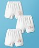 Simply Interlock Knit Bloomers With Animal Print Pack Of 3 - White