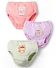 Simply Interlock Knit Bloomers With Animal Print Pack Of 3 - Purple Pink & Light Green