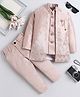 Fourfolds Woven Solid Sherwani Pant With Full Sleeves Geometric Embroidered & Sequins Embellished  Jacket Set - Blush Pink