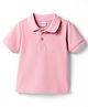 Babyhug Cotton Knit Half Sleeves Solid Colour Polo T-Shirt  - Pink