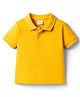 Babyhug Cotton Knit Half Sleeves Solid Colour Polo T-Shirt  - Yellow