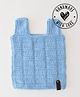 Woonie Hand Knitted Sleeveless Self Designed Vest - Sky Blue
