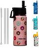 TOM & BELL Insulated Water Bottle for Kids 500ml,Double Wall Water Bottle for School, Sipper Bottle,Hot and Cold, Premium 304 Stainless Steel
