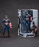 Marvel New Captain America with Plastic Holder Action Figure Toy Blue - Height 18 cm