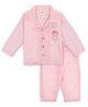 TIPPY TOP Pure Cotton Woven Full Sleeves Beads & Glitter Embellished Ice Cream Patch Detailed Night Suit Set - Pink