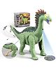 SANJARY Walking Egg Laying Long Neck Dinosaur Brachiosaurus Dino Robot Figure with Lights, Sounds, Egg Laying, Projector Dinosaurs Toy for Kids color design may vary